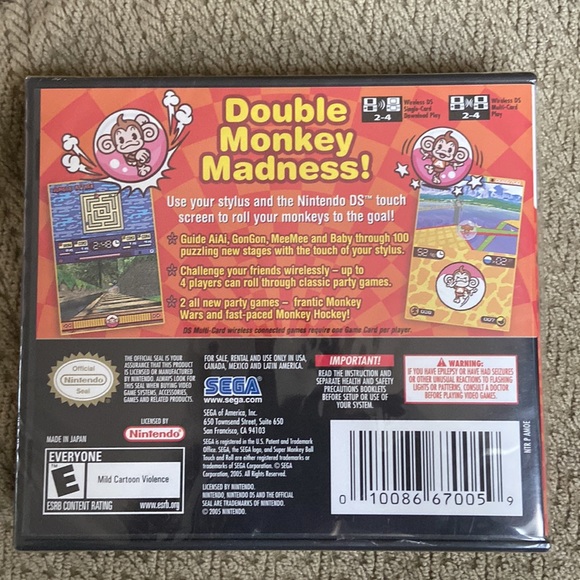 BRAND NEW SEALED Nintendo DS Super Monkey Ball Touch & Roll - Picture 3 of 6